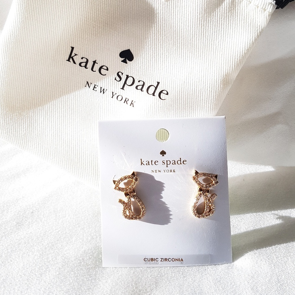 NWT Kate Spade Kitty Cat Studds Earrings